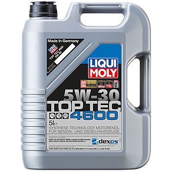 Моторное масло LIQUI MOLY Top Tec 4600 5W-30 специально для GM, Opel, Chevrolet, 5л