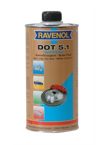 RAVENOL Жидкость тормозная DOT-5.1 (1л)